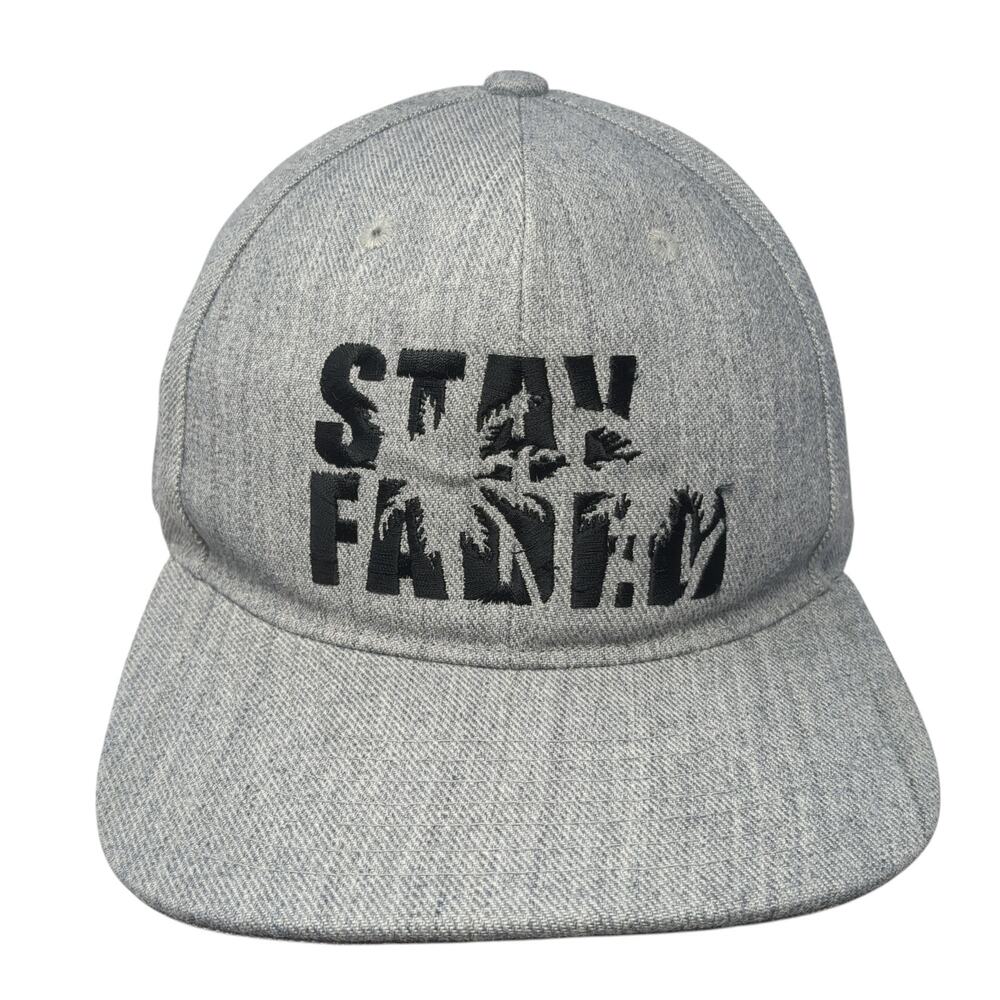 Stay Faded Snapback Cap Gray One Size Adjustable Embroidered 6 Panel Premium